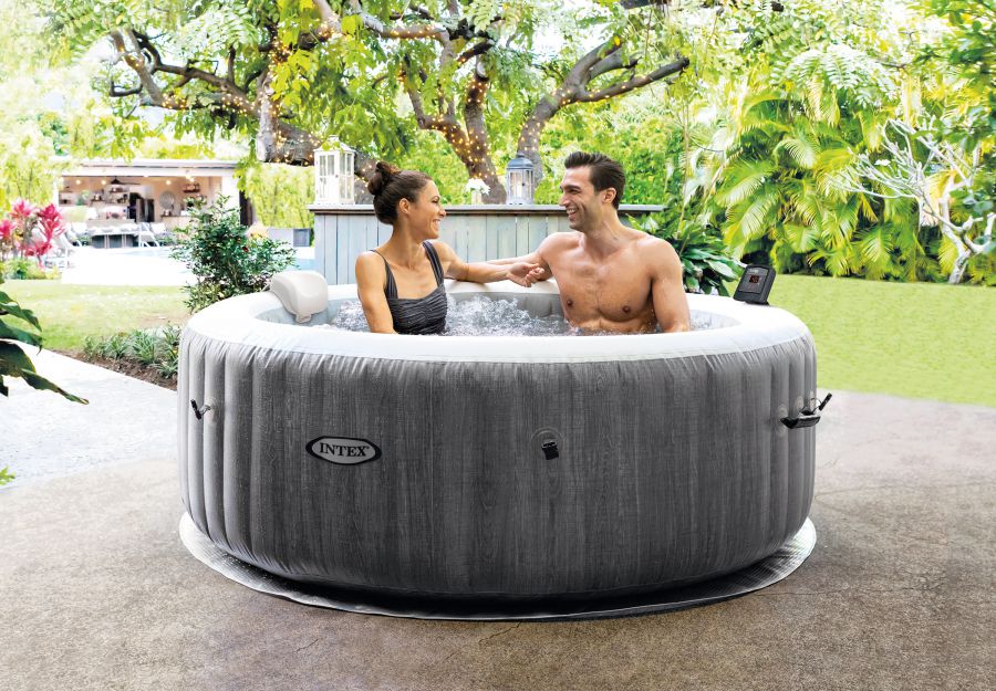 Milieuvriendelijk Voorganger natuurpark Intex Pure Spa Greywood bubbels 4 personen - Zwembad kopen?