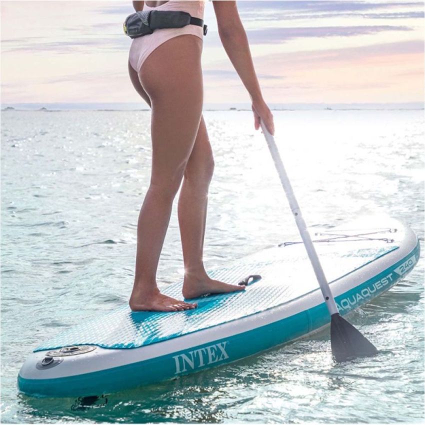 【新品】INTEX OTHER AQUA QUEST 240 YOUTH SUP Intex Aqua Quest 240 młodzieżowe skarpety, 244 cm x 76 cm x